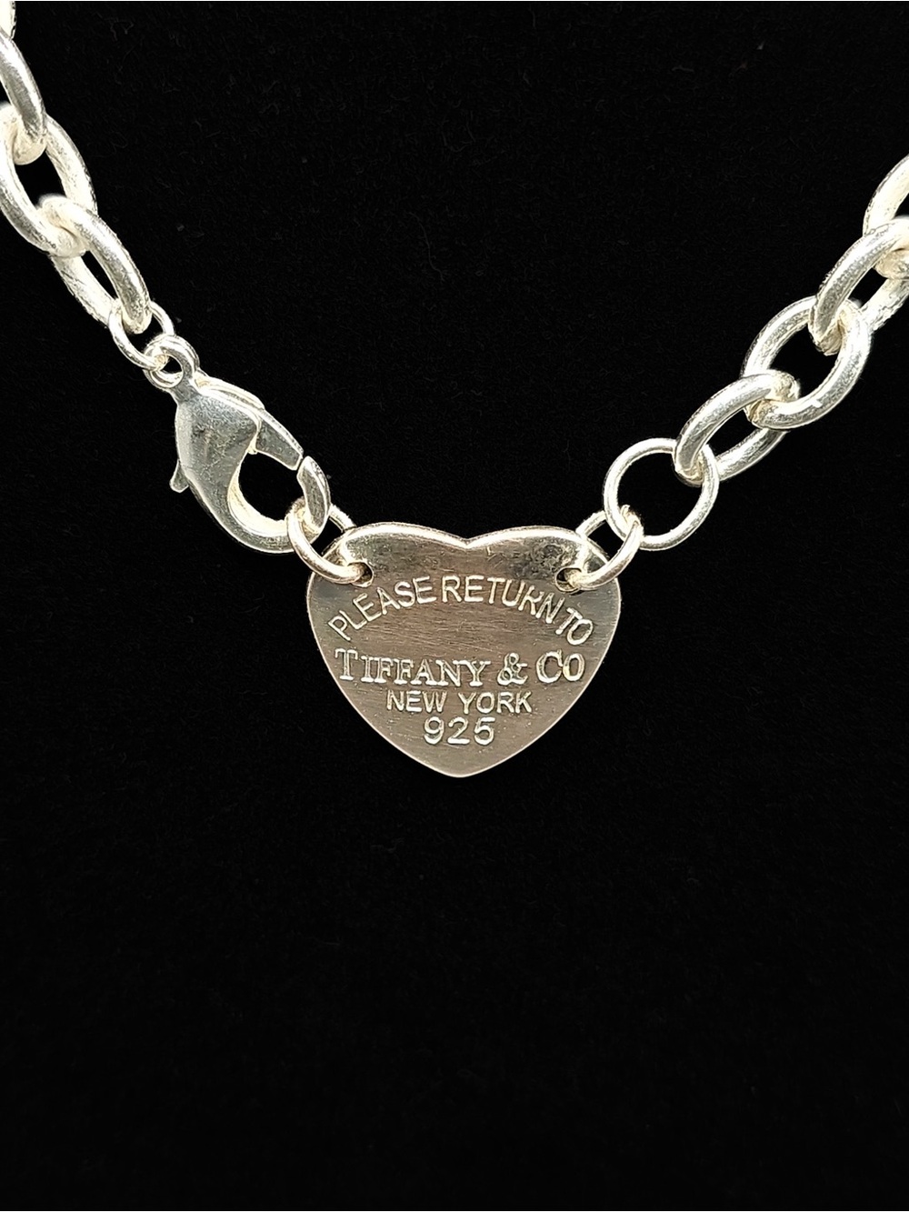 Pre 1980s vintage Tiffany & Co. Return to Tiffany Heart Chain Necklace 18”